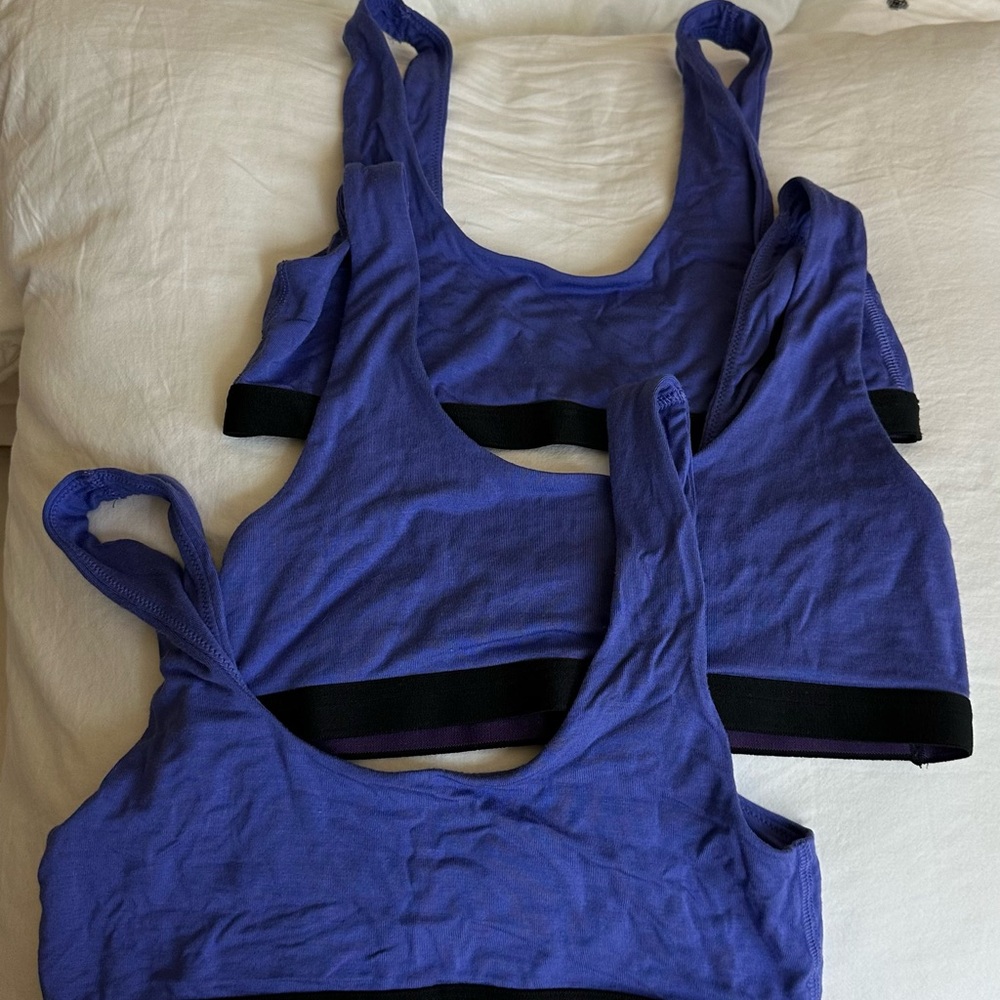 MeUndies Core scoop Bralettes Small 3 pack